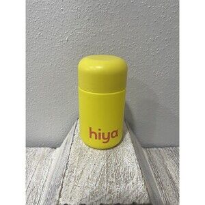 Hiya Kids Vitamin Bottle Container Yellow Reusable Refillable Glass Jar EMPTY
